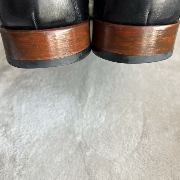 Johnston Murphy Black Leather Slip On Penny Loafer Men 11 Casual Classic Preppy - Picture 10 of 16